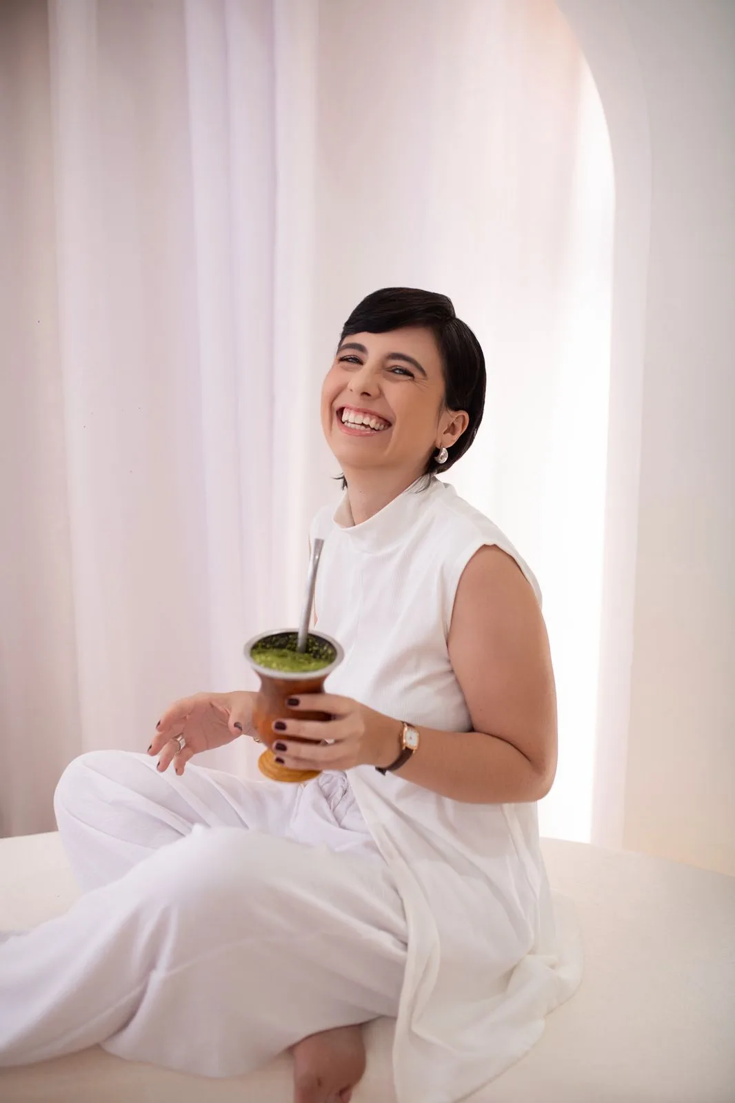 Pati Francisco em ambiente de meditação
